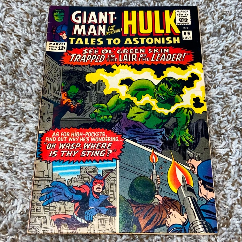 VINTAGE 1965 MARVEL Tales To Astonish Giant Man & The Incredible Hulk Comic #69